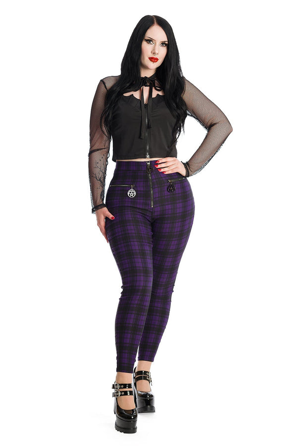 Banned Alternative Banned Alternative Damien Stretch Check Trousers
