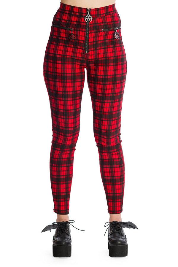 Banned Alternative Banned Alternative Damien Stretch Check Trousers