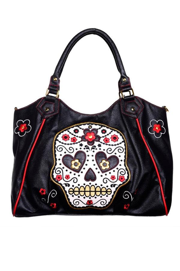 banned alternative Banned Alternative Dia De Muertos Sugar Skull Handbag