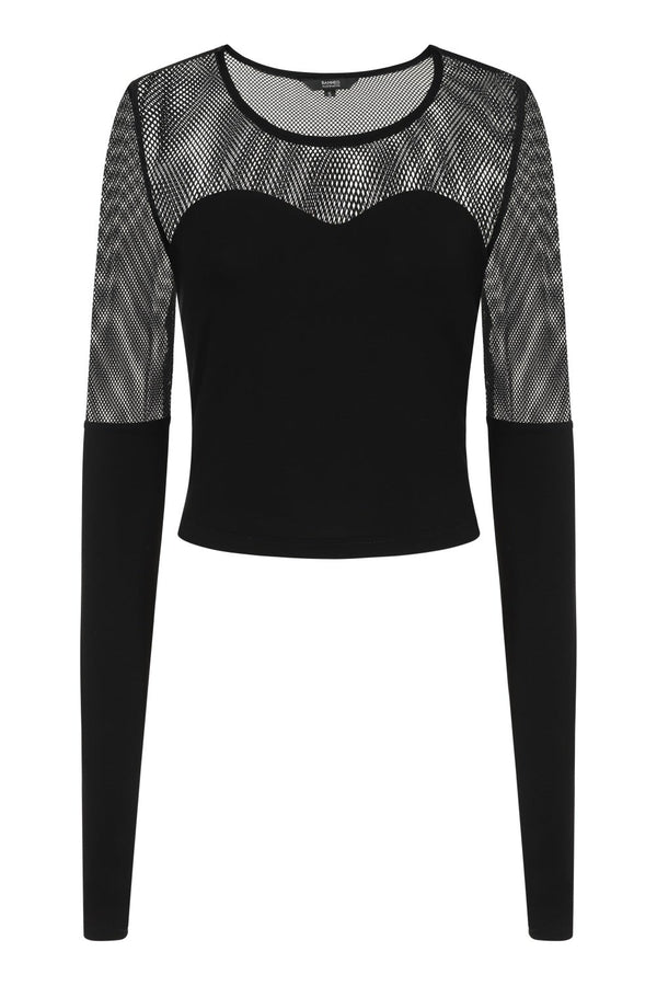 Banned Alternative Banned Alternative Dream Me Mesh Panel Contrast Top