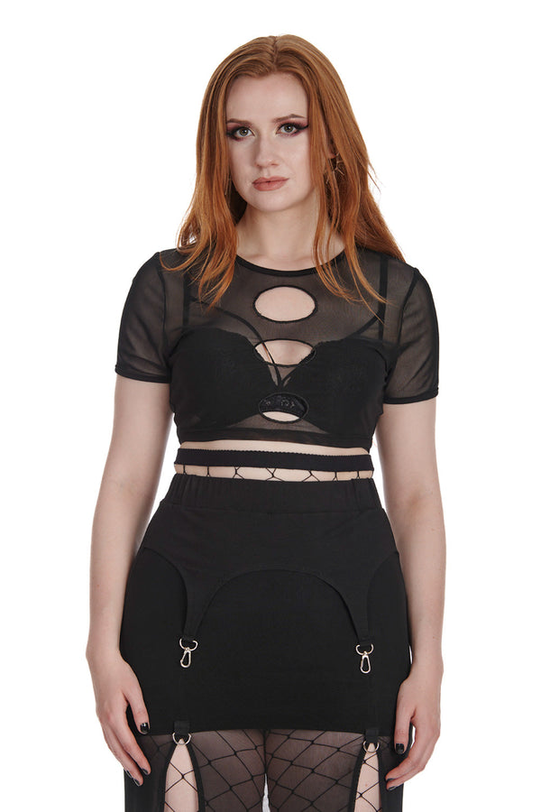banned alternative Banned Alternative ECLIPSE CUT OUT MESH TOP