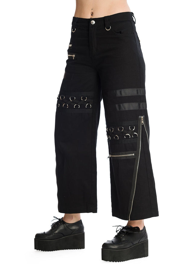 Banned Alternative Banned Alternative Ember 3/4 Length Grunge Trousers