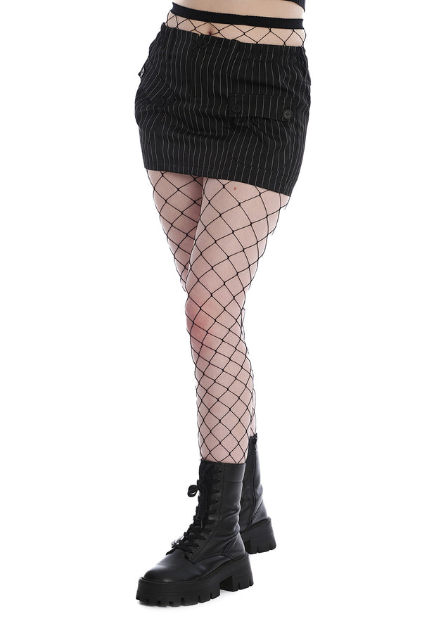 Banned Alternative Banned Alternative EUDORA PINSTRIPE MINI SKIRT