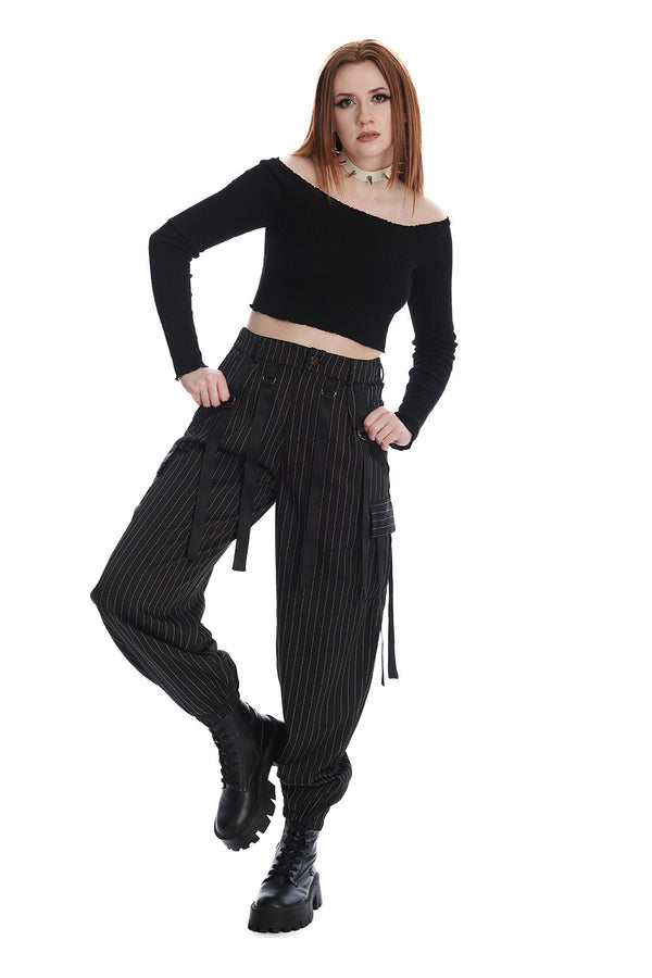 Banned Alternative Banned Alternative EVERLEE PINSTRIPE TROUSERS