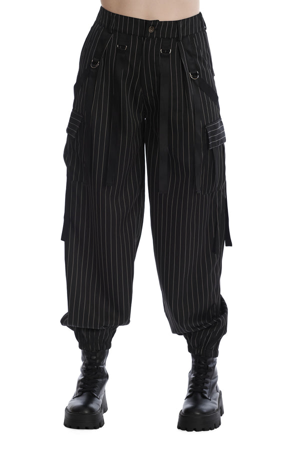 banned alternative Banned Alternative EVERLEE PINSTRIPE TROUSERS