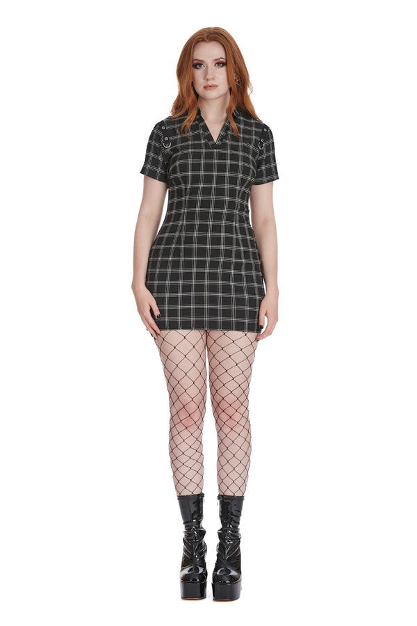 banned alternative Banned Alternative FIERCE FUSION CHECK DRESS