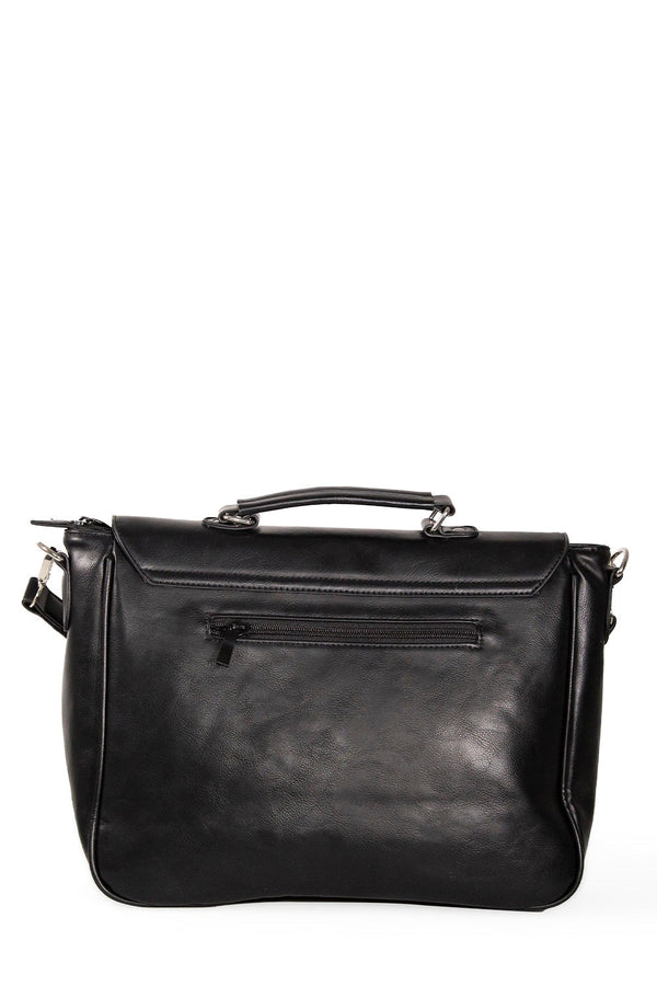 Banned Alternative Banned Alternative Fire Armour Black Shoulder Bag Skull Design