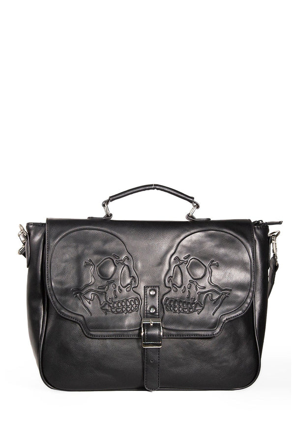 banned alternative Banned Alternative Fire Armour Black Shoulder Bag Skull Design