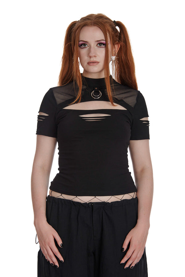 banned alternative Banned Alternative GRAVITAS CUT OUT TOP