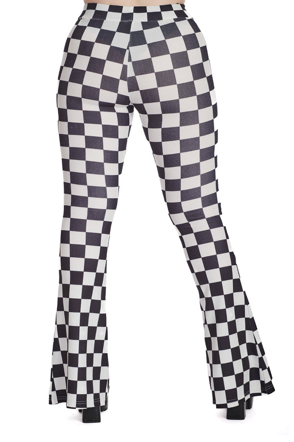 Banned Alternative Banned Alternative GRUNGE GALAXY FLARE TROUSERS