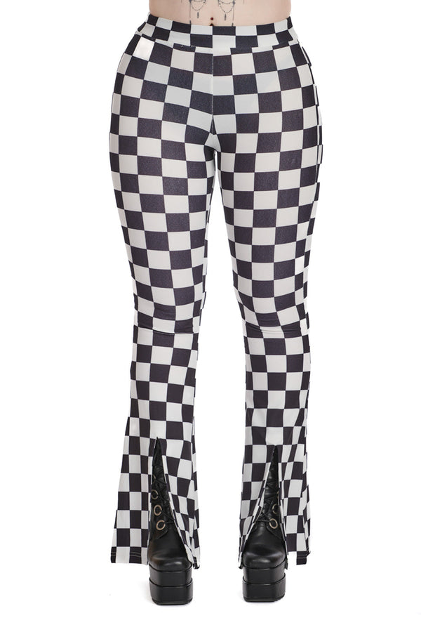 banned alternative Banned Alternative GRUNGE GALAXY FLARE TROUSERS