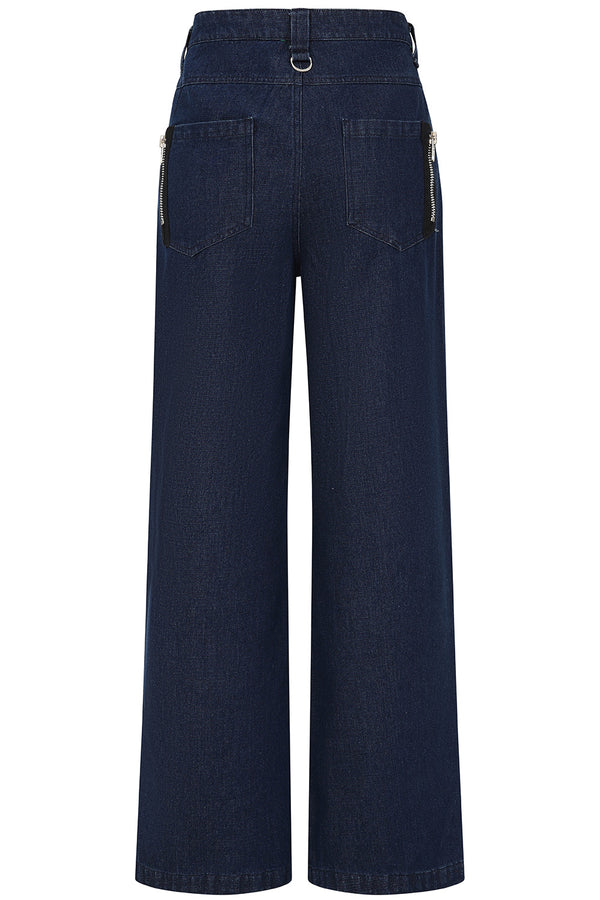 Banned Alternative Banned Alternative Harley Rainbow Thread Distressed Wide-Leg Jeans