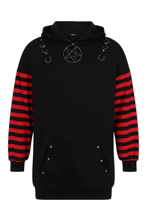 Banned Alternative Banned Alternative Helia Stripe Sleeve Hoodie