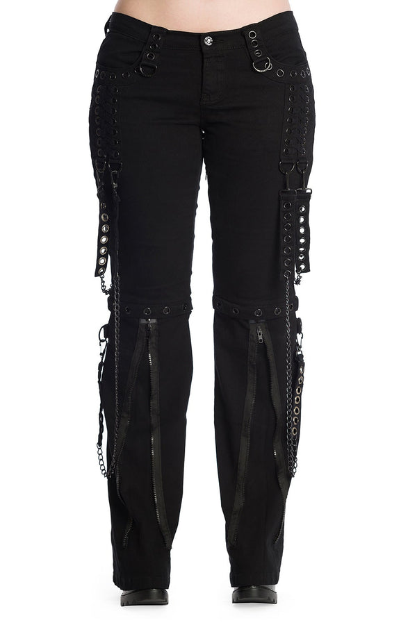 Banned Alternative Banned Alternative Hellbound Black Punk Chain Trousers