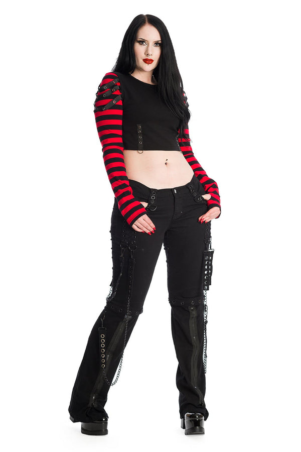 Banned Alternative Banned Alternative Hellbound Black Punk Chain Trousers