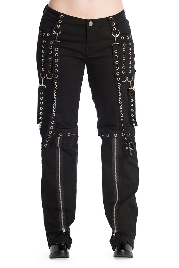 banned alternative Banned Alternative Hellbound Black Punk Chain Trousers