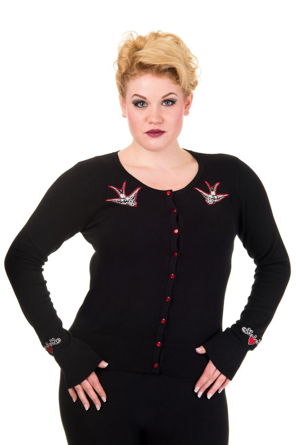 Banned Alternative Banned Alternative Hybrid Tattoo Swallow Cardigan