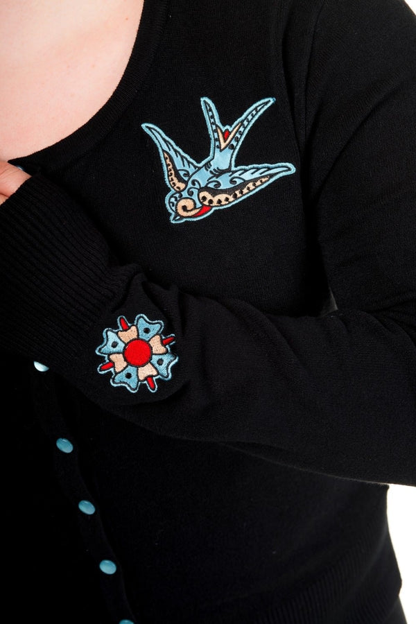 Banned Alternative Banned Alternative Hybrid Tattoo Swallow Cardigan