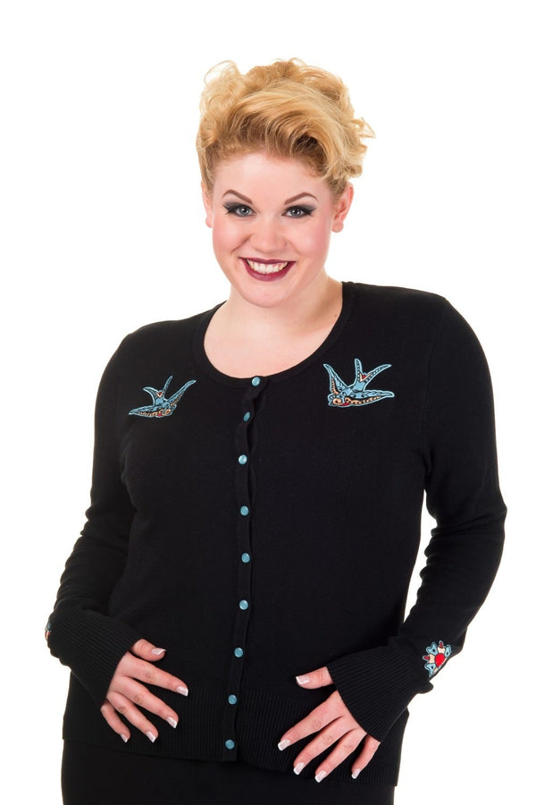 banned alternative Banned Alternative Hybrid Tattoo Swallow Cardigan