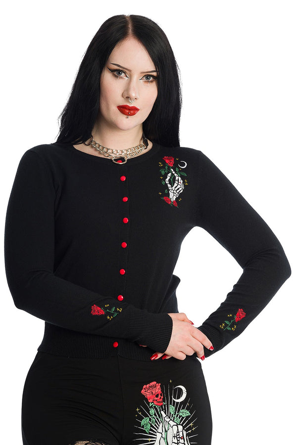 banned alternative Banned Alternative Ishtar Black Skeleton Cardigan