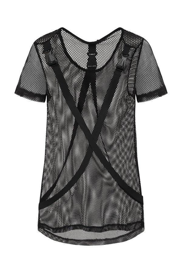 Banned Alternative Banned Alternative Kameko Short Sleeve Oversized Mesh Top