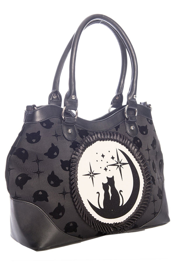 Banned Alternative Banned Alternative Lunar Sisters Cat Bowler Handbag