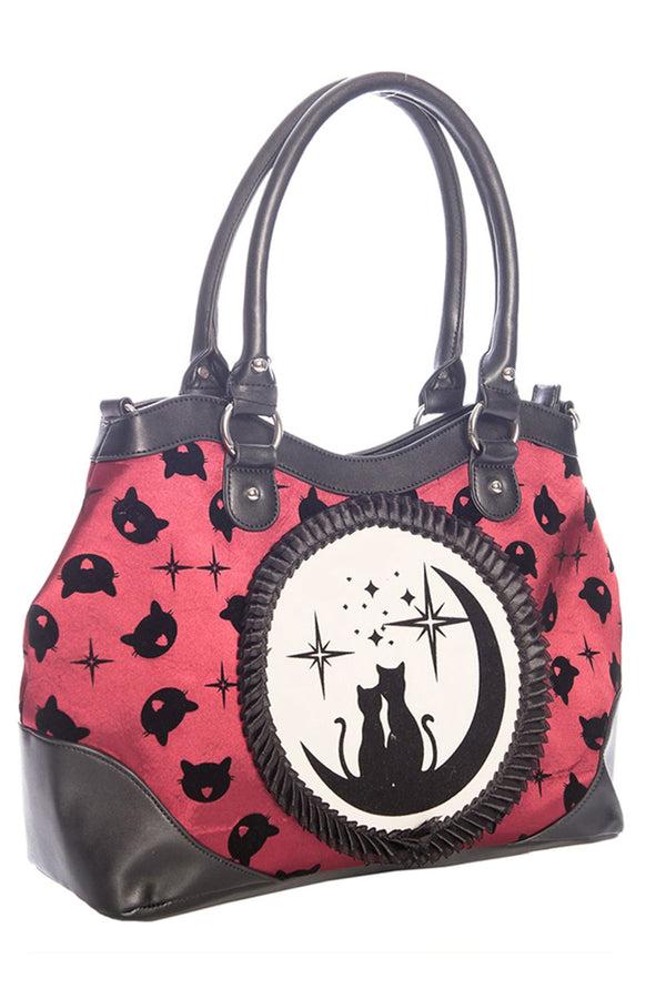 Banned Alternative Banned Alternative Lunar Sisters Cat Bowler Handbag