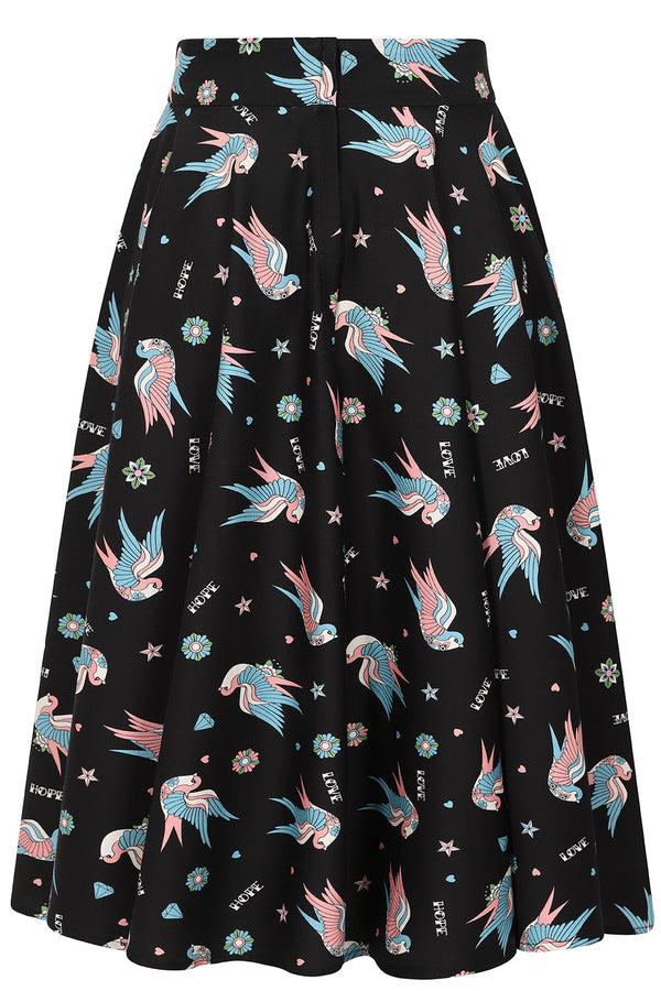 Banned Alternative Banned Alternative MARILOU SWALLOWS SWING SKIRT