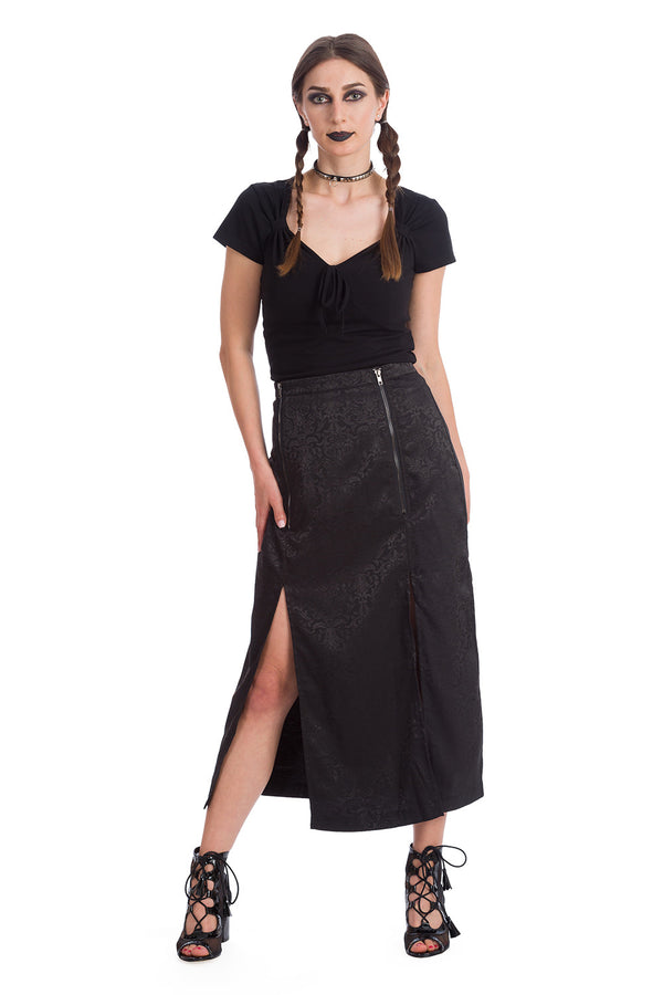 banned alternative Banned Alternative Midi Slit Skirt