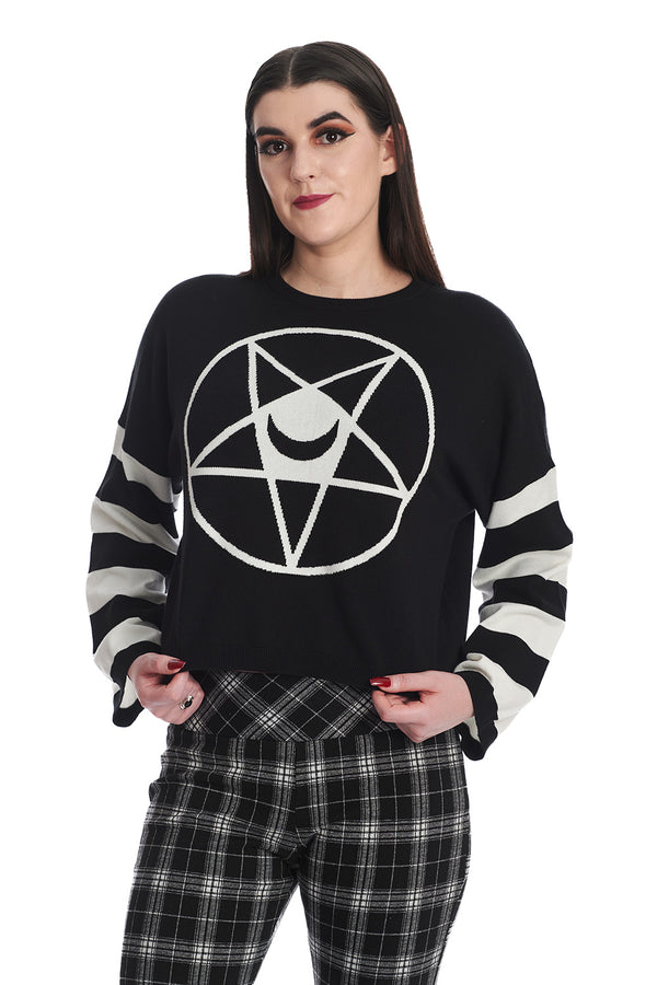 banned alternative Banned Alternative MOLOCH PENTAGRAM JUMPER