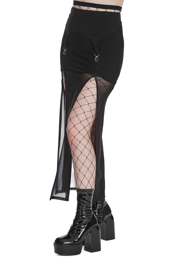 Banned Alternative Banned Alternative MOODY MELODY SLIT SKIRT