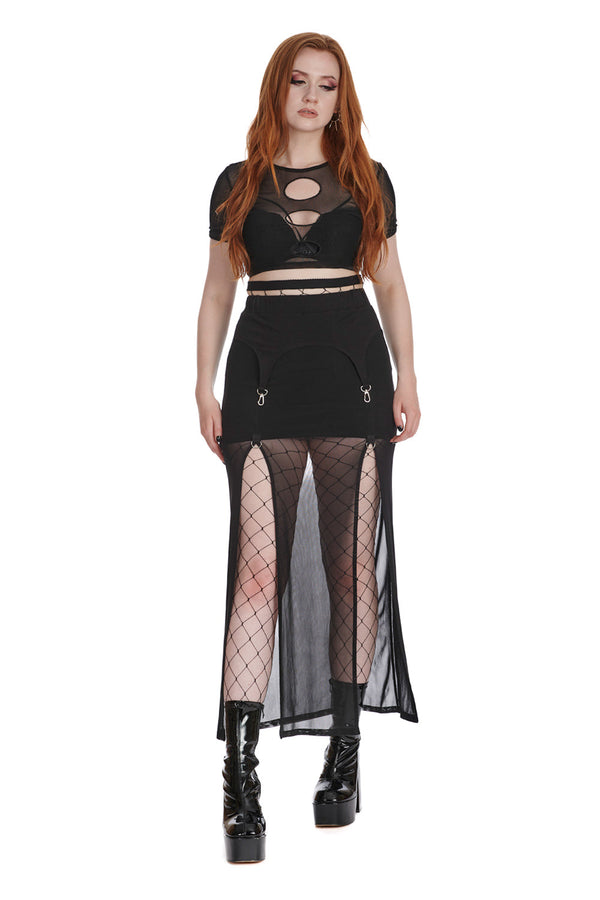 Banned Alternative Banned Alternative MOODY MELODY SLIT SKIRT