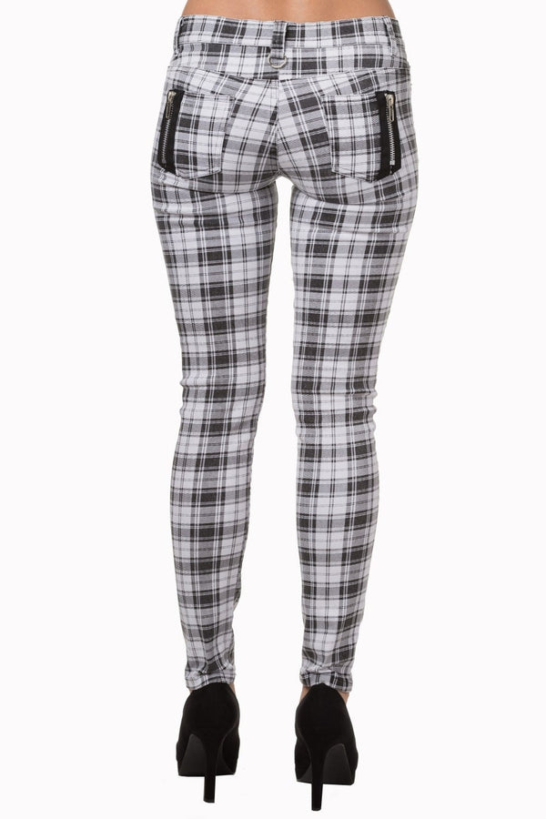 Banned Alternative Banned Alternative Move On Up Ripped Check Jeans