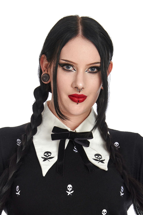 Banned Alternative Banned Alternative NEVERMORE EMBROIDERED COLLAR
