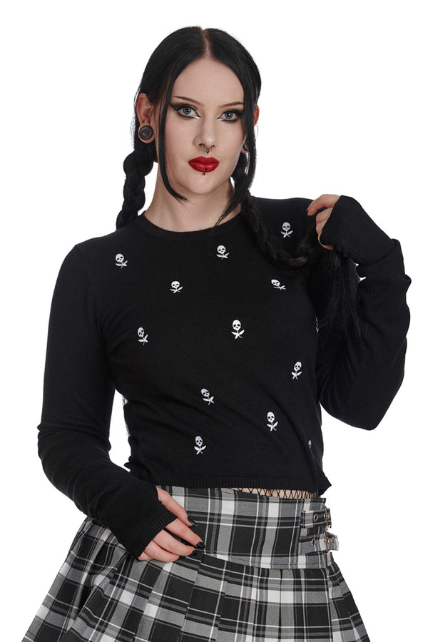 Banned Alternative Banned Alternative NEVERMORE KNITTED JUMPER