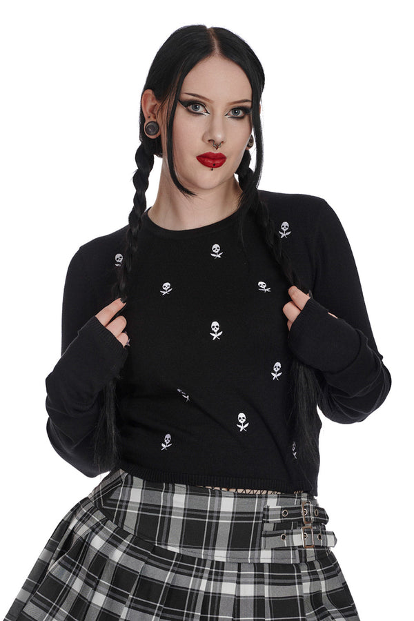 banned alternative Banned Alternative NEVERMORE KNITTED JUMPER