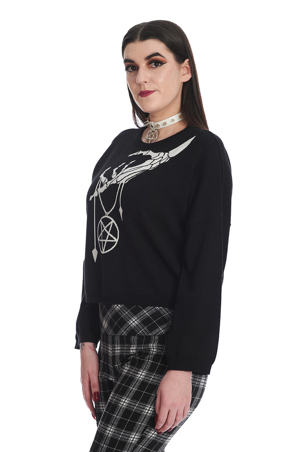 Banned Alternative Banned Alternative NIGHT WHISPER PENTAGRAM JUMPER