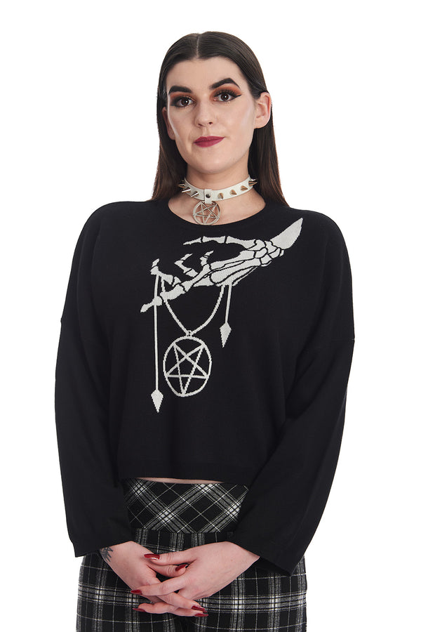 banned alternative Banned Alternative NIGHT WHISPER PENTAGRAM JUMPER