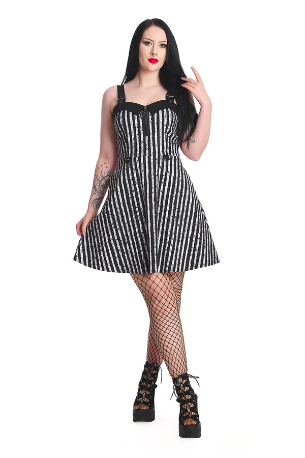 banned alternative Banned Alternative Nightvixen Striped Skater Dress