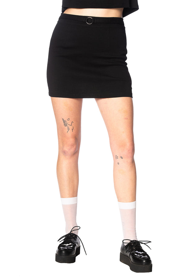 Banned Alternative Banned Alternative O Ring Denim Skirt