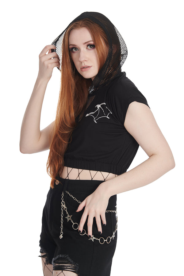 banned alternative Banned Alternative OMBRA NET HOODIE