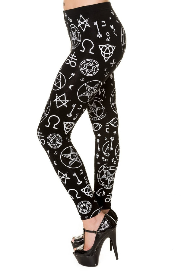Banned Alternative Banned Alternative Pentagram Black Leggings