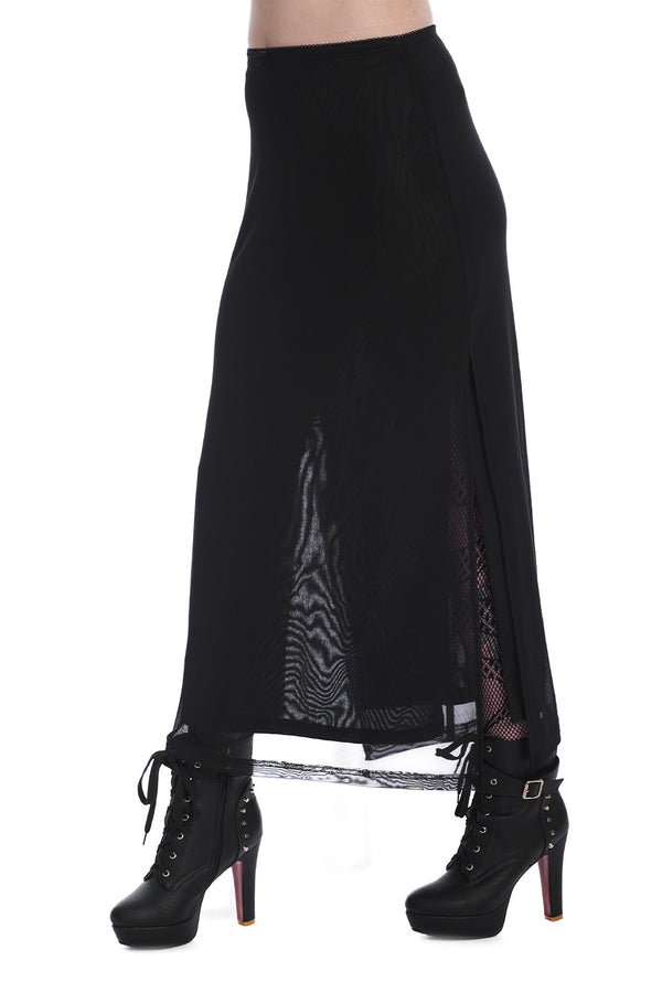 Banned Alternative Banned Alternative PHENEX SLIT MESH SKIRT