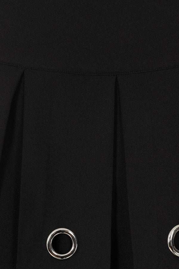 Banned Alternative Banned Alternative Phoenix Pleated Mini Skirt With Metal Eyelets