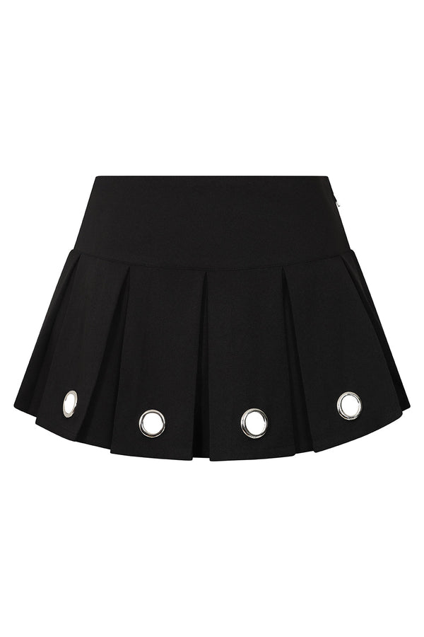 banned alternative Banned Alternative Phoenix pleated mini skirt with metal eyelets