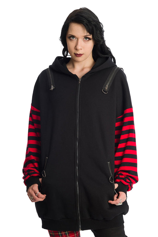 banned alternative Banned Alternative Portia Front Zip Hoodie