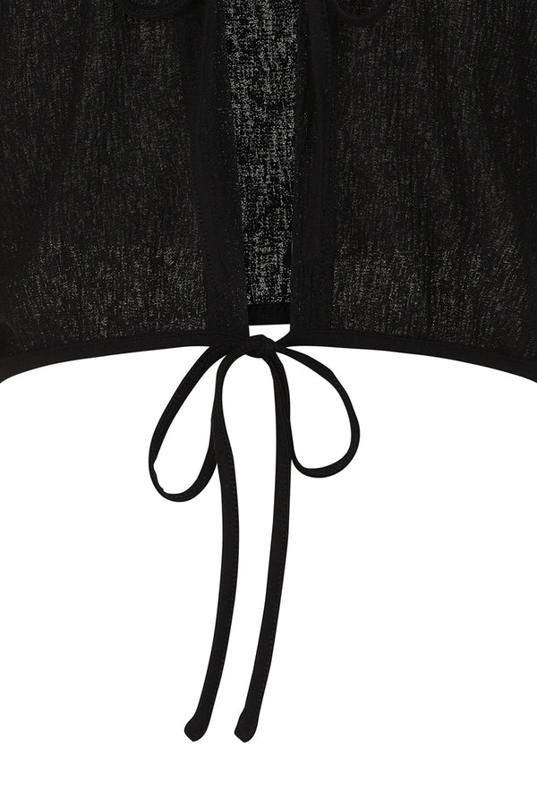 Banned Alternative Banned Alternative Ravenna Top With Off Shoulders Design With Back Tie Detail