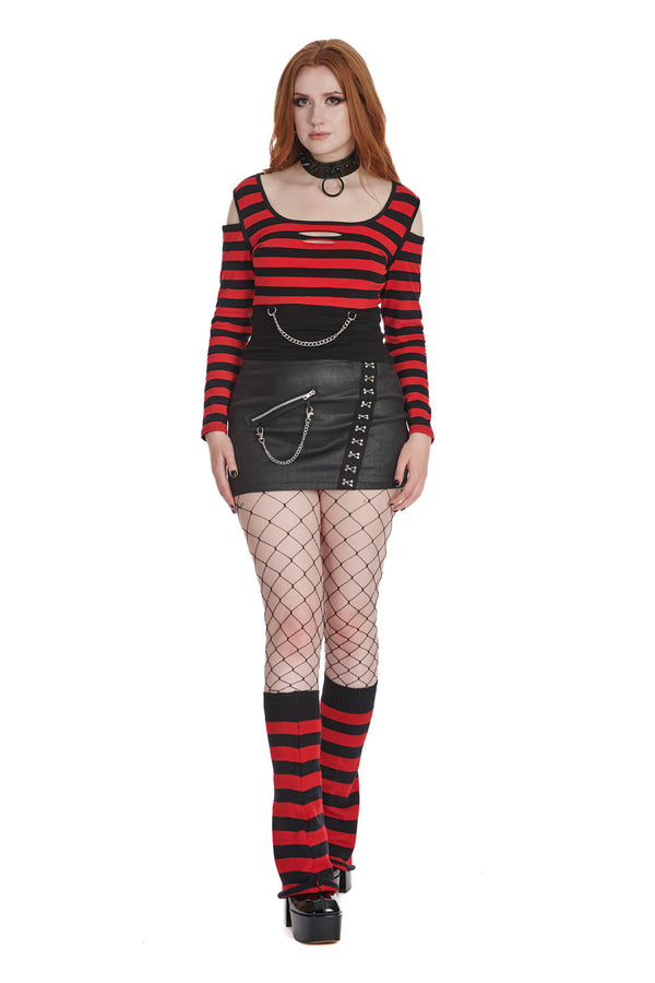 Banned Alternative Banned Alternative REBEL CHIC STRIPED TOP