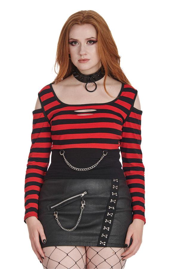 banned alternative Banned Alternative REBEL CHIC STRIPED TOP