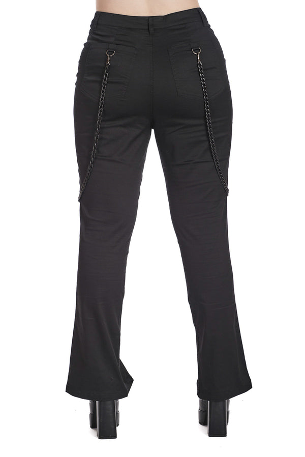 Banned Alternative Banned Alternative REBEL HEART FLARE TROUSERS